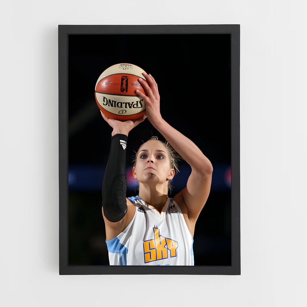 Poster L'Athlète Élégante – affiche Basketball (vue 2)